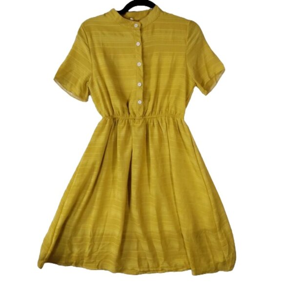Striped Yellow GUOG Dress - Picture 1 of 4